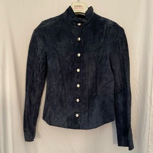 W worth womens suede Leather blouse jacket small